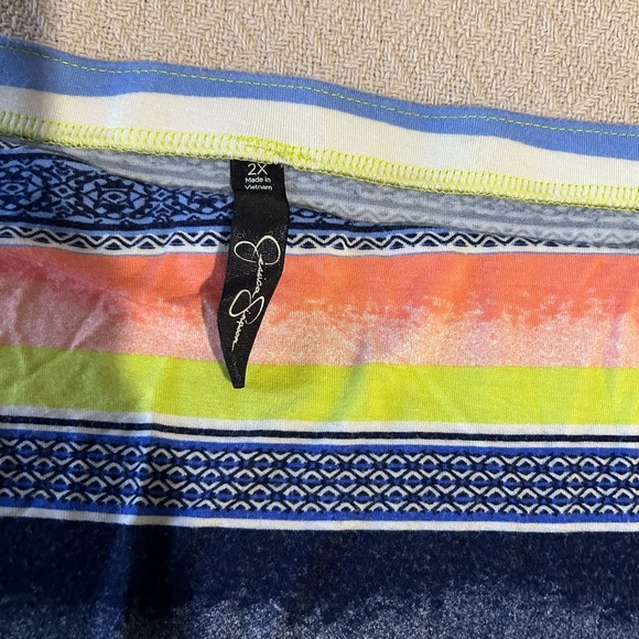 Jessica Simpson Plus Striped Multicolor Women's Skirt 2X - Picture 5 of 7